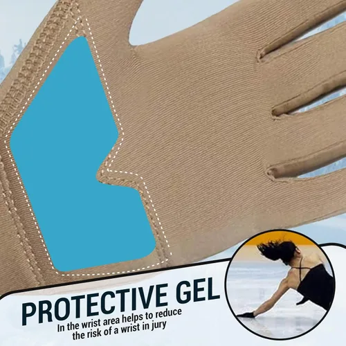Miniatura 6 de Kami-So Figure Skating Gloves for Competition & Practice Skate Training Gloves with Gel Wrist Support & Protective Padding Thermal Skating