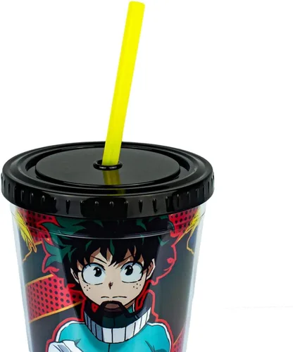 Miniatura 2 de Everenty Taza de plástico My Hero Academia Mercancía de anime y manga con licencia 16 onzas de plástico sin BPA Perfecto para el hogar