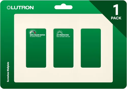 Miniatura 9 de Lutron Claro CW-3-SS - Placa de pared para interruptor de luz de acero inoxidable, 3 segmentos, sin tornillos, para interruptores de luz