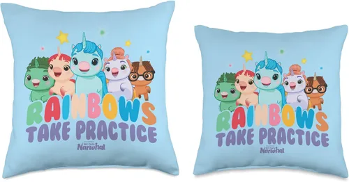 Miniatura 3 de Rainbows Take Practice - Almohada de 16 x 16 pulgadas, multicolor
