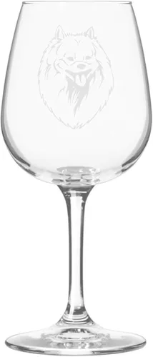 Miniatura 348 de Copa de vino de 12.75 onzas con diseño de perro grabado