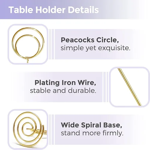 Miniatura 5 de Soportes para números de mesa, 20 unidades, 3.35 pulgadas, soportes para números de mesa para bodas, fiestas, graduaciones, recepciones