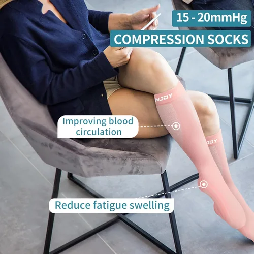 Miniatura 58 de Calcetines de compresión para mujeres y hombres (3 pares) – El mejor apoyo para enfermeras, correr, senderismo, recuperación y calcetines de vuelo