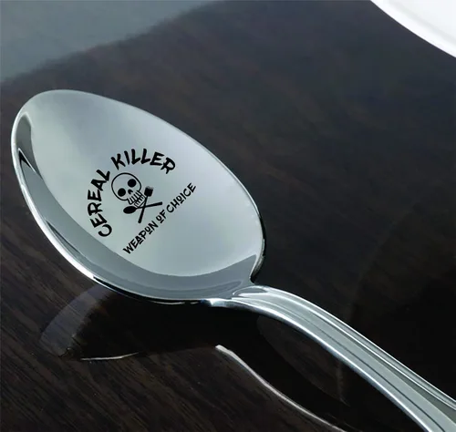Miniatura 3 de Cuchara grabada para asesinos de cereales para niños, hombres y mujeres, regalo divertido para los amantes de los cereales para mamá, papá, niños