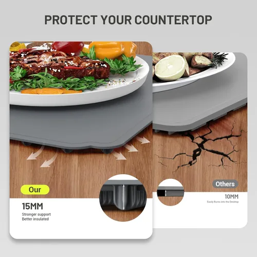 Miniatura 5 de Tapete de calentamiento de alimentos, tapete de calentamiento rápido para alimentos, bandeja de calentamiento eléctrica portátil para fiestas