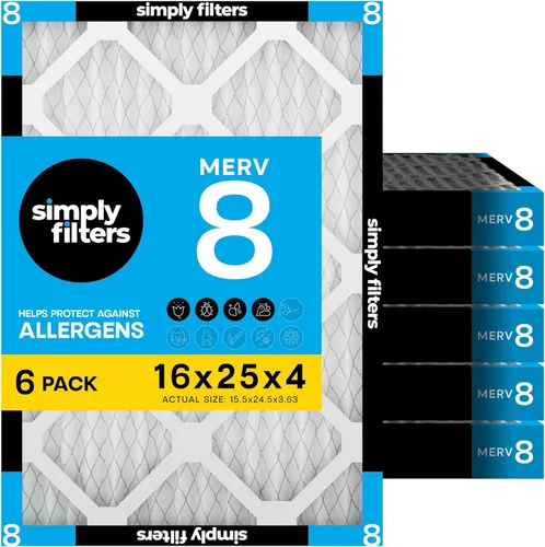 Miniatura 18 de Simply 16x20x1 Filtro de aire, MERV 8, paquete de 6, para caldera/aire acondicionado y sistema HVAC del hogar (tamaño real: 15.75"x19.75"x0.75")