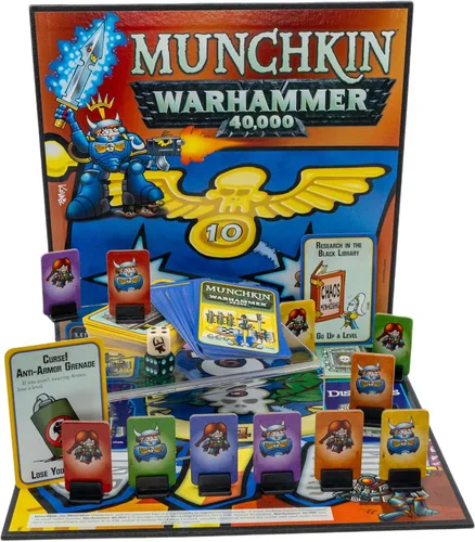 Miniatura 2 de Steve Jackson Games Munchkin Warhammer 40,000 Batallas estratégicas con humor cruzado de Warhammer Parodia Grimdark para 3-6 jugadores Edades