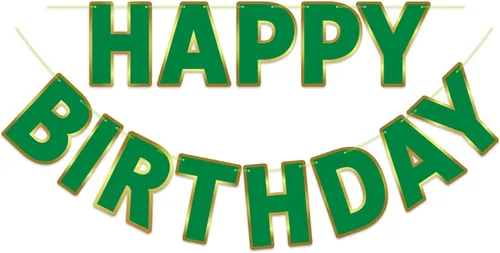 Miniatura 14 de Pancarta de Feliz Cumpleaños con Purpurina Negra - 9 pies Pre-Ensartada Sin Bricolaje Cartel de Fondo para Fiestas, Adultos, Niños, Mujeres