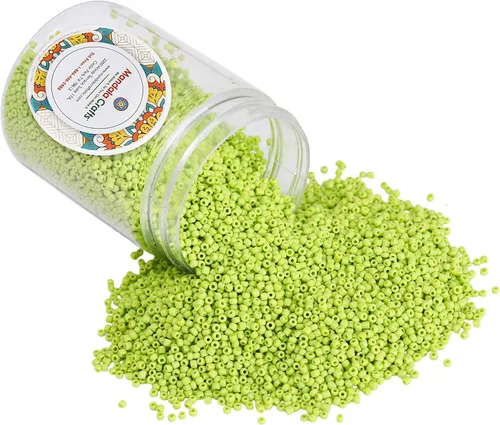 Miniatura 46 de Mandala Crafts Cuentas de cristal 6/0 para abalorios – 2500 cuentas redondas negras pequeñas Rocaille de 0.157 pulgadas para hacer joyas, collares
