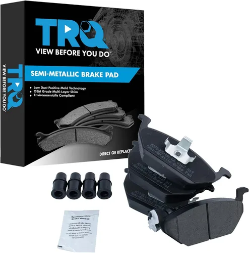 Miniatura 39 de TRQ Pastillas de freno delanteras semi metálicas compatibles con Ford Expedition 2018-2021 F-150 2018-2020 Lincoln Navigator 2018-2022