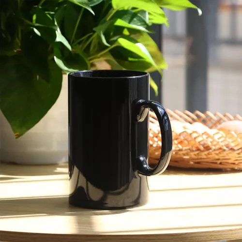Miniatura 6 de Taza de café de cerámica extra grande de 28 onzas, M018, taza clásica de porcelana con asa para oficina y hogar, Boss Super grande, color negro