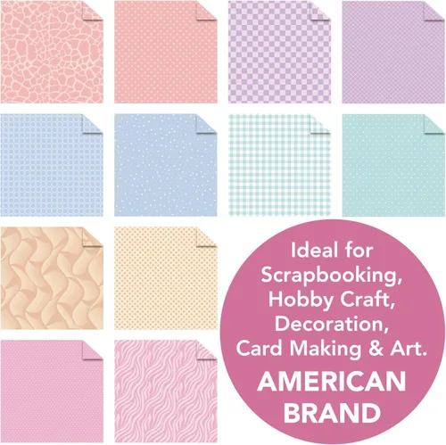 Miniatura 7 de Papel decorativo de cartulina de Pascua pastel de 12 x 12 pulgadas, 36 hojas, para hacer tarjetas, planificador, fondo de origami, álbum
