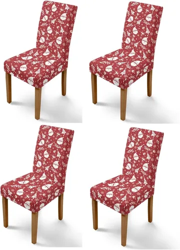 Miniatura 47 de HUGS IDEA Yellow Floral Chair Covers for Dining Room Set of 2 Flowers Kitchen Chair Covers Washable Dining Chairs Slipcovers Cubre Sillas