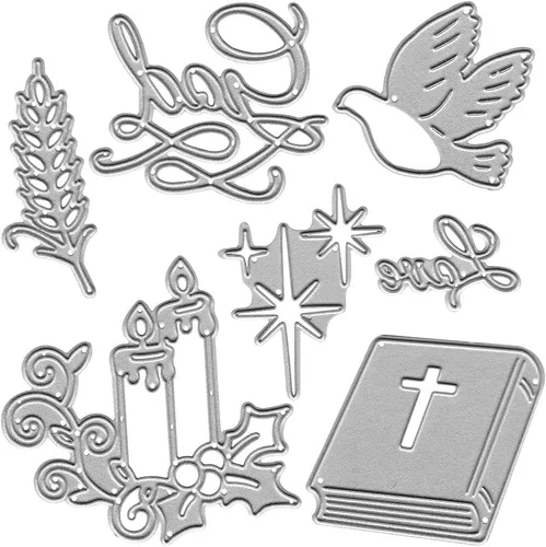 Miniatura 5 de Troqueles de corte de pastores de metal, troqueles para el día del padre, animales, Navidad, hombre y mujer, plantillas en relieve, molde