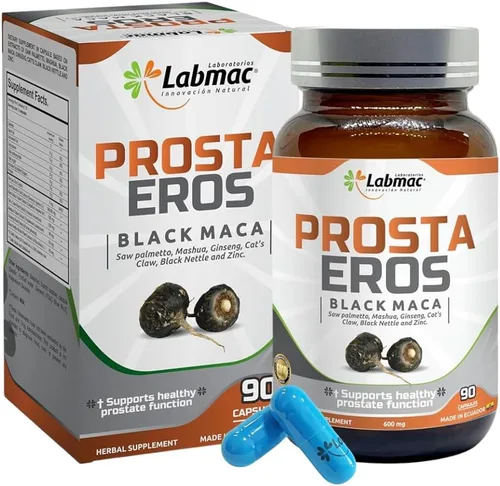 Miniatura 11 de ProstaEros- Suplemento de apoyo para la próstata - 7 ingredientes naturales- Maca negra, palma enana americana, mashua, garra de gato, jengibre