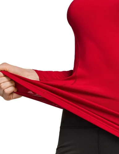 Miniatura 7 de ATHLIO Paquete de 2 camisetas deportivas de compresión para mujer, camisetas de entrenamiento de manga larga para entrenamiento, gimnasio, yoga