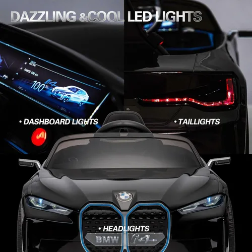 Miniatura 2 de Coche eléctrico para niños, juguetes de paseo de 12 V para niños pequeños con control remoto, automóvil eléctrico a batería con Bluetooth, arranque