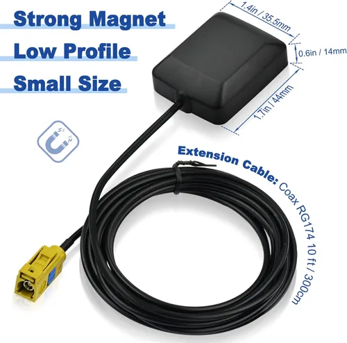 Miniatura 4 de Eightwood Mini antena de radio satelital Fakra K Curry conector hembra compatible con Sirius XM Car Vehicle Trucks RV HD Hi-Fi Radio estéreo