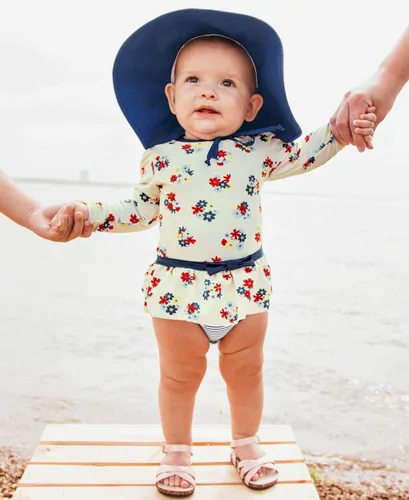 Miniatura 2 de RuffleButts - Gorro de sol para bebés y niñas pequeñas con protección solar UPF 50+ y ala ancha