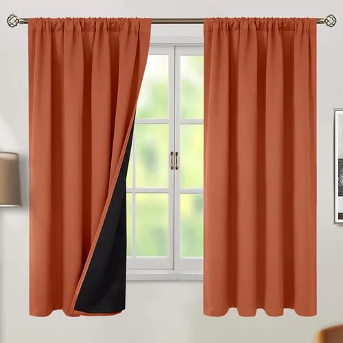 Miniatura 109 de BGment - Cortinas opacas para sala de estar de 63 pulgadas de largo, juego de 2 paneles, cortinas para oscurecer toda la habitación, cortinas