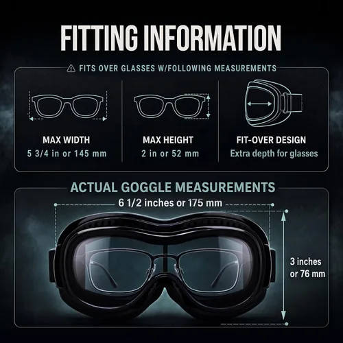 Miniatura 4 de Bikershades Gafas protectoras para gafas de moto, ciclismo, esquí, paracaidismo, trabajo al aire libre Transparente