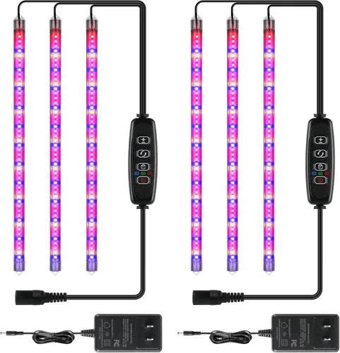 Miniatura 13 de iPower - Lámpara LED de crecimiento con espectro completo para plantas de interior, cuello de cisne ajustable, 2/3 modos de luz y 5/10 niveles rojo