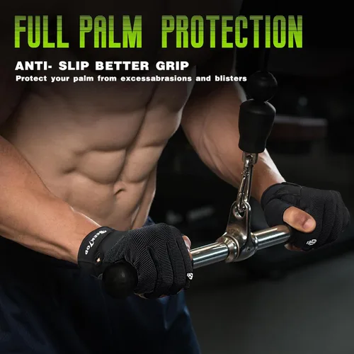 Miniatura 4 de Seektop Guantes de entrenamiento para hombres y mujeres, guantes de levantamiento de pesas con protección completa, excelente agarre, gimnasio