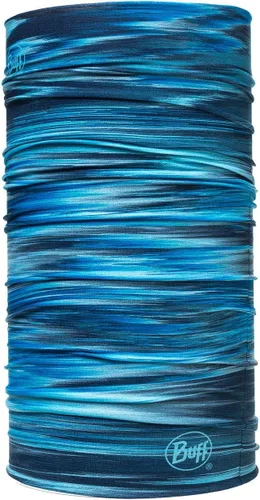 Miniatura 25 de BUFF CoolNet UV Polaina para el cuello, Protección solar UPF 50, Transpirable, Versátil, Mascarilla de secado rápido, Negro y Azul, Talla para Sun