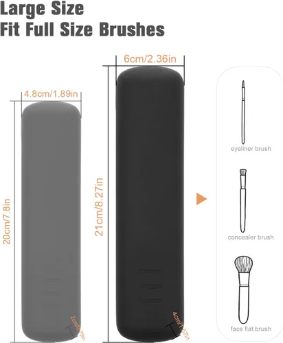 Miniatura 27 de FERYES Soporte para brochas de maquillaje de viaje, Negro, L, Simplicidad