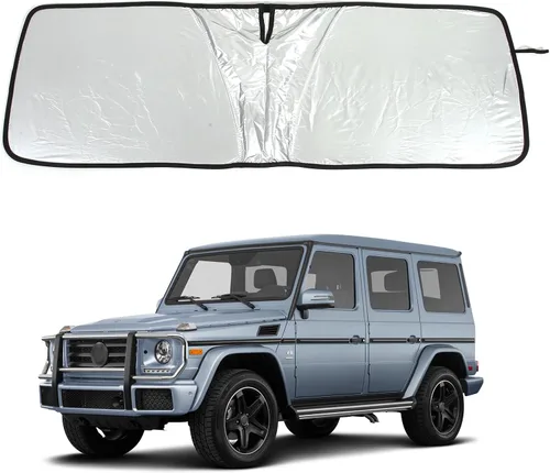 Miniatura 10 de Parasol de parabrisas para Mercedes-Benz Clase G W463 2004-2018, parasol de ventana delantera, ajuste personalizado, visera reflectante plegable