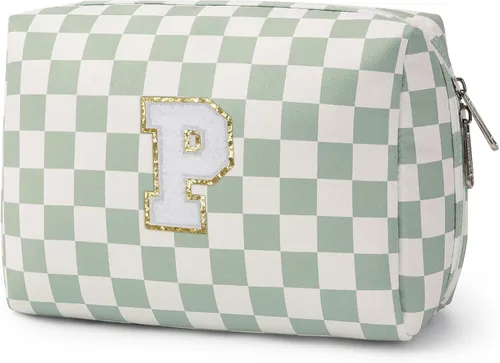 Miniatura 158 de Narwey Bolsa de maquillaje con inicial, regalos de graduación para adolescentes, niñas, niños y adolescentes, cosas de moda de 6 a 18 años, bolsa