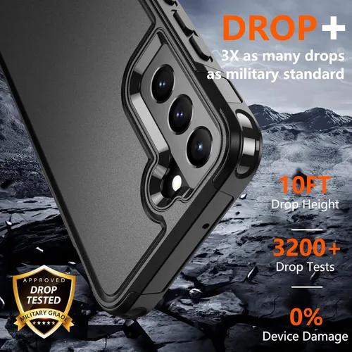 Miniatura 3 de SPIDERCASE Funda para Samsung Galaxy S22, [protección contra caídas de grado militar de 10 pies], paquete de 2