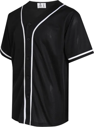 Miniatura 11 de Pullonsy Camiseta de béisbol en blanco para hombres y mujeres, camisas de manga corta con botones completos, hip hop, hipster, uniformes deportivos