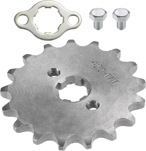 X AUTOHAUX 1 juego de 420 estilo 17 dientes 0.669 in ID motocicleta piñón delantero motor apto para motocicleta 50cc 70cc 110cc 125cc motocicleta