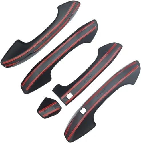 Miniatura 5 de AOKIO Cubierta de Manija de Puerta Exterior de Fibra de Carbono en Estilo ABS para Kia K5 2020 2021 2022 2023 2024 2025 con Llavero Inteligente