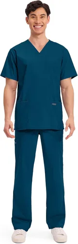 Miniatura 51 de Cherokee WW Professionals WW695 - Camisa de uniforme sanitario para hombre, con cuello en V