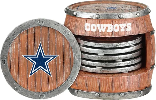 Miniatura 29 de FOCO NFL Team Logo 5-Pack Barrel Beverage Drink Coaster Set