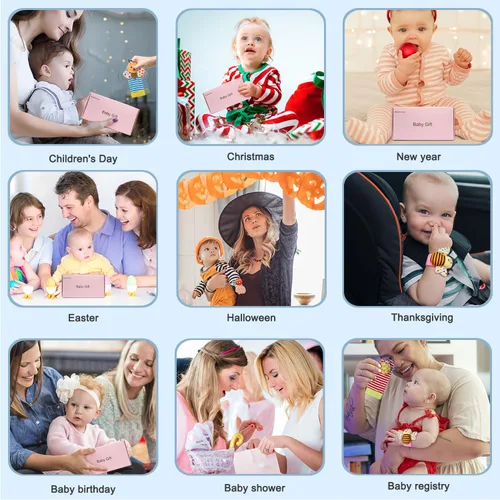 Miniatura 9 de Bloobloomax Juguetes de sonajeros para bebés de 0 a 12 meses, juguetes para bebés de 3 a 6 meses, juguetes de manos y pies para recién nacidos de 0
