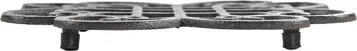 Miniatura 6 de GASARÉ, Salvamanteles de hierro fundido para platos calientes, ollas y sartenes, salvamanteles de metal, diseño clásico, tapas de patas de goma