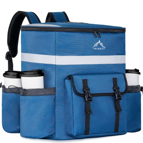 GoHimal - Mochila de entrega de alimentos, bolsas aisladas para entrega en bicicleta, bolsa grande de entrega de pizza para CALIENTE/FRÍO con 4