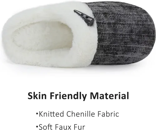 Miniatura 4 de NineCiFun Pantuflas cómodas de casa para mujer, de espuma viscoelástica, mullidas, para interiores, exteriores, antideslizantes, para el hogar