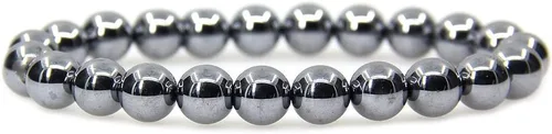 Miniatura 39 de Amandastone Pulsera elástica de cuentas redondas de 0.315 in con piedras preciosas naturales de 7 pulgadas