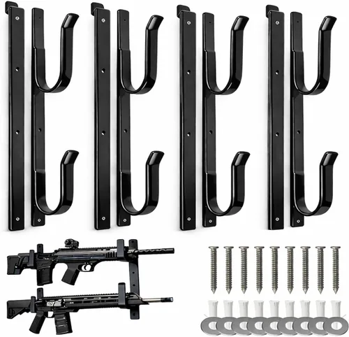 Killer's Instinct Outdoors Truck Gun Rack & Fishing Rod Holder – Adjustable Metal Gun, Bow & Tool Rack for Trucks & Autos, 14–25 Inch Universal Fit