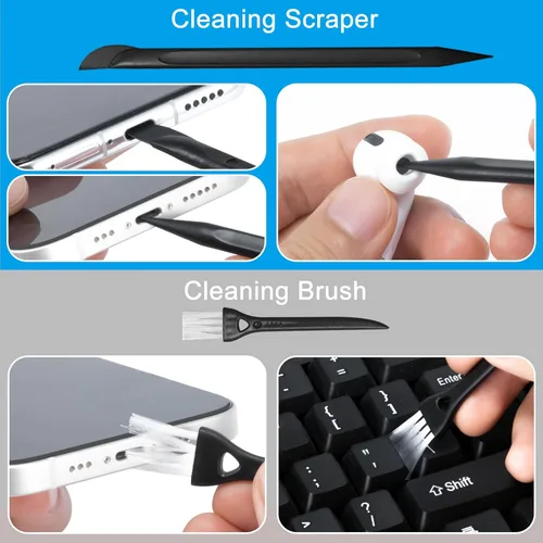 Miniatura 3 de Paquete de 2 limpiadores de pantalla en aerosol y toallitas para monitor de laptop y pantallas de automóvil, kit de limpieza de niebla de pantalla