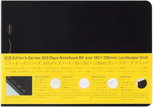 Miniatura 10 de Nitoms SS0066 STALOGY Nota 1/2 Ear Note B6 Cuadrada Horizontal Paisaje Negro