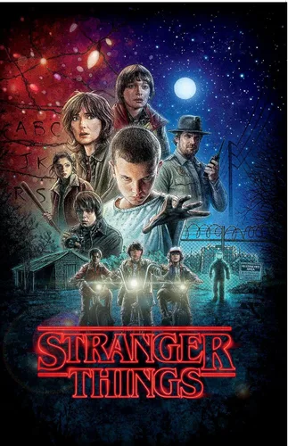Miniatura 17 de Trends International Netflix Stranger Things - Póster de pared de una hoja, 14.725 x 22.375 pulgadas, versión enmarcada de madera de granero