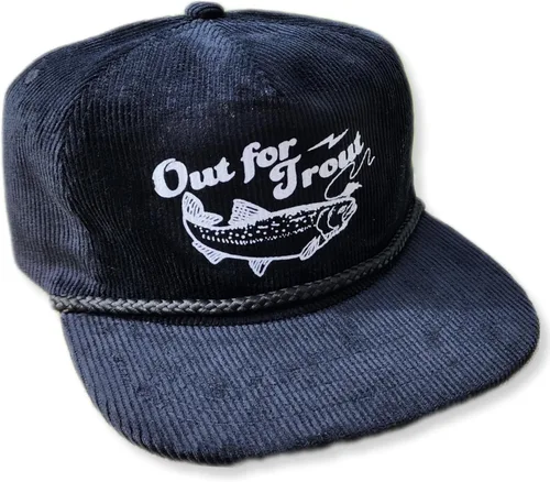 Miniatura 62 de ThatsRad Out for Trout Corduroy Snapback Sombrero Gorra Pesca con Mosca Pescador