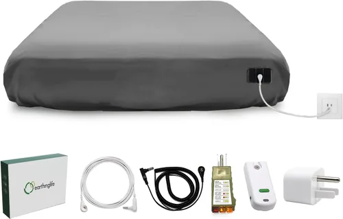 Kit de Sábana Bajera con Conexión a Tierra Connect to The Earth's Energy Bolsillo de 15 Pulgadas de Profundidad Sábanas de Cama con Conexión a