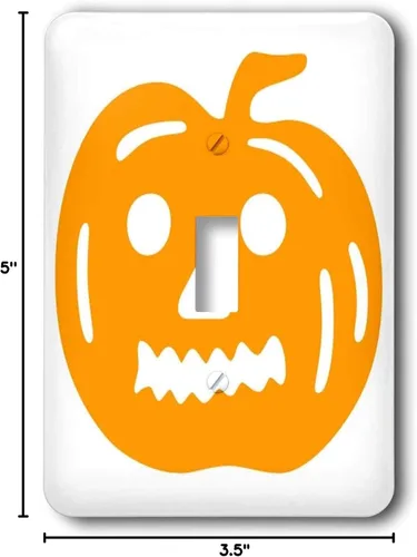 Miniatura 2 de 3dRose LSP 27866 _ _ _ _ _ _ _ _ _ _ _ _ _ _ _ _ _ _ _ _ 1 Naranja Cutout Halloween calabaza Interruptor de luz Cover