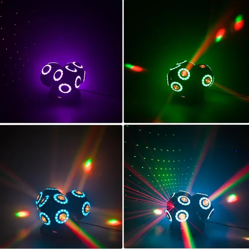 Miniatura 4 de Luz LED de cabeza móvil para DJ, haz giratorio, luces de escenario, foco puntual, iluminación para eventos, control de sonido, Dmx512, DJ, KTV
